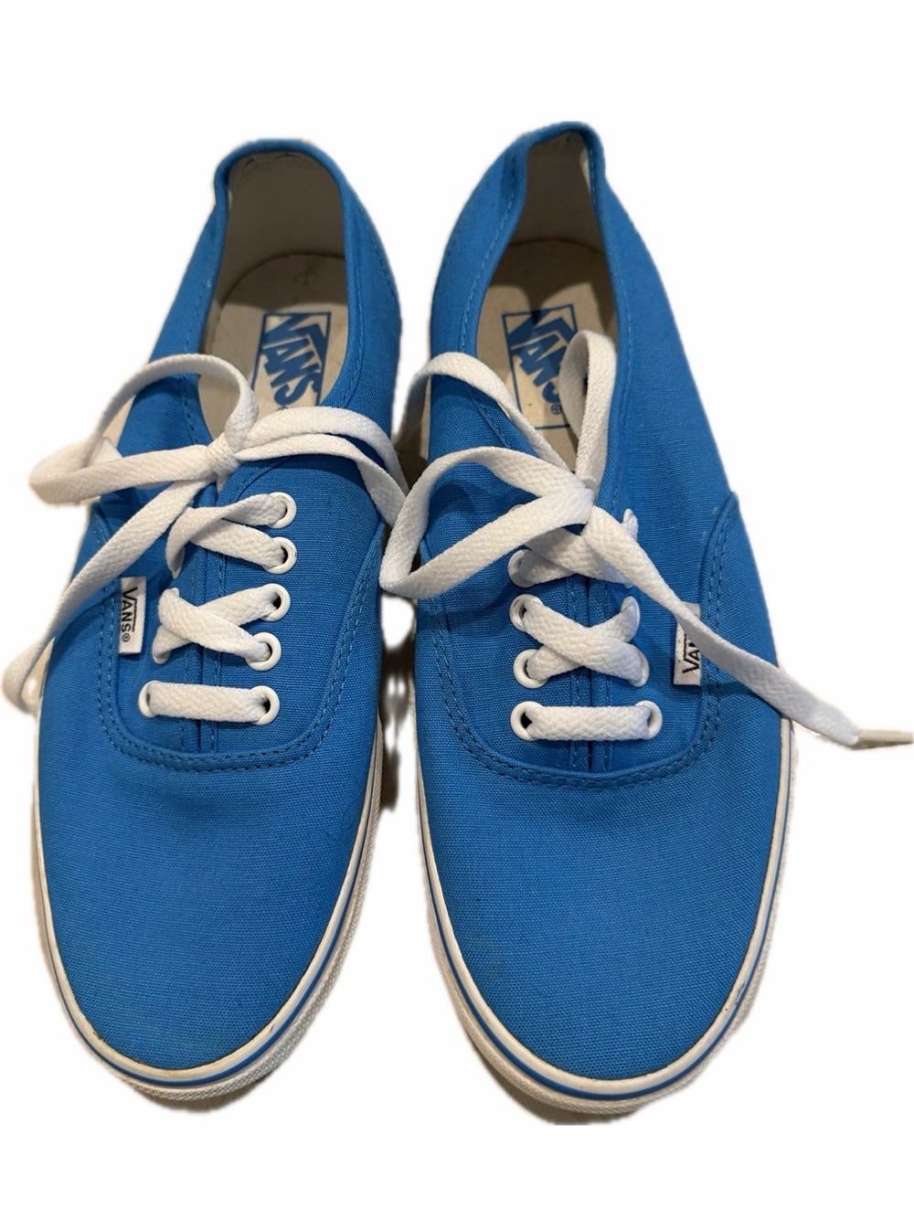 Vans Women Sneakers Bright Blue Canvas Slip-On Style